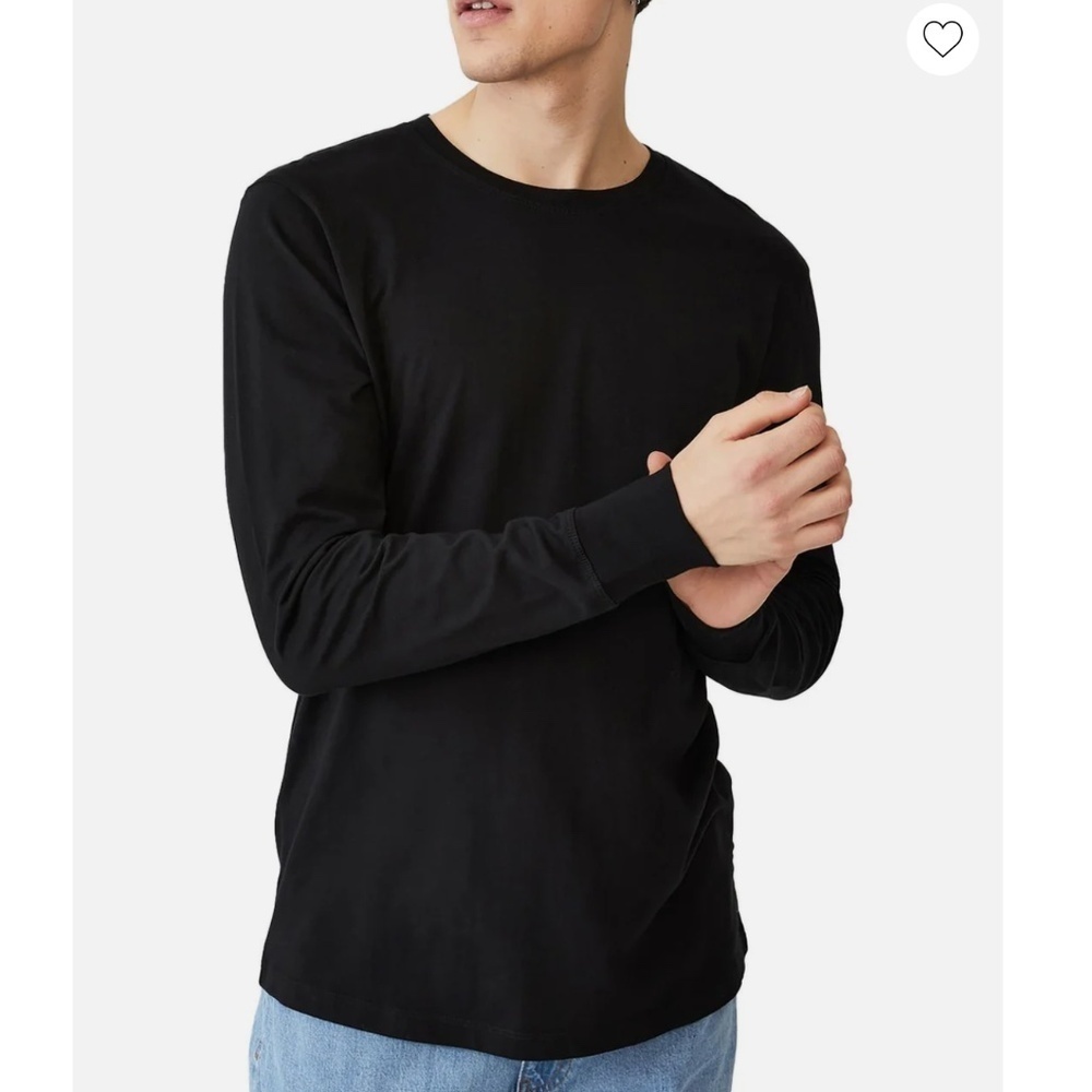 Inimigo Men’s Longsleeve Tee Dark Navy Blue Embroidered heart Sz XL